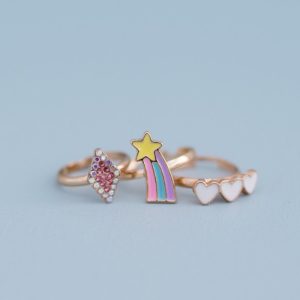 20241124195642298.jpg Set de 3 bagues (brillant+arc-en-ciel+coeur)