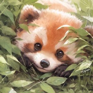 20250505230448165.jpg Affiche Panda Roux Gros plan