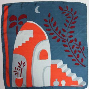 Kasbah-bleu-scaled.jpg Mini foulard en soie Kasbah bleu