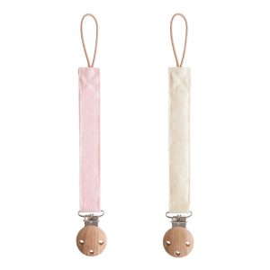 Lot de 2 Attaches tétines – Blush / Cream