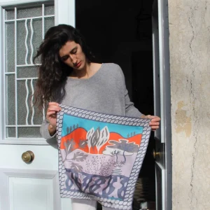 TOSCANE.webp Mini foulard en soie Toscane orange