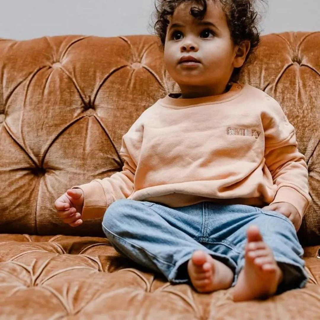 You & Milk | Chandail bébé - FaMILKy - Abricot
