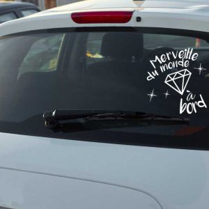 Autocollant voiture – merveille du monde à bord – bébé à bord