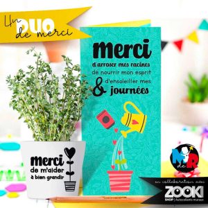 Crayon à planter + Duo carte et autocollant