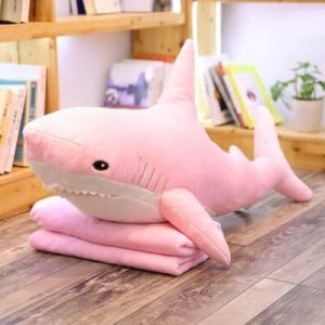 Peluche géante requin rose