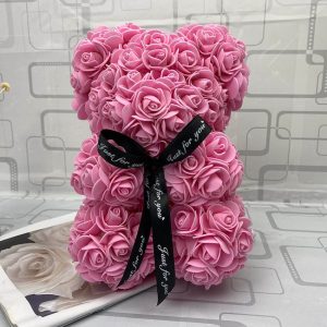 Ours en peluche fleur
