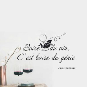 Autocollant mural – Boire du vin c’est boire du génie