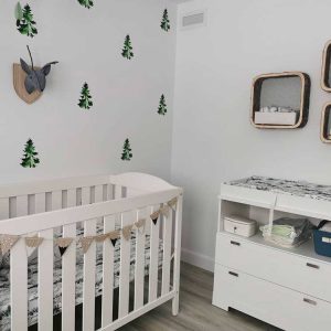 Autocollant mural – Sapin effet aquarelle